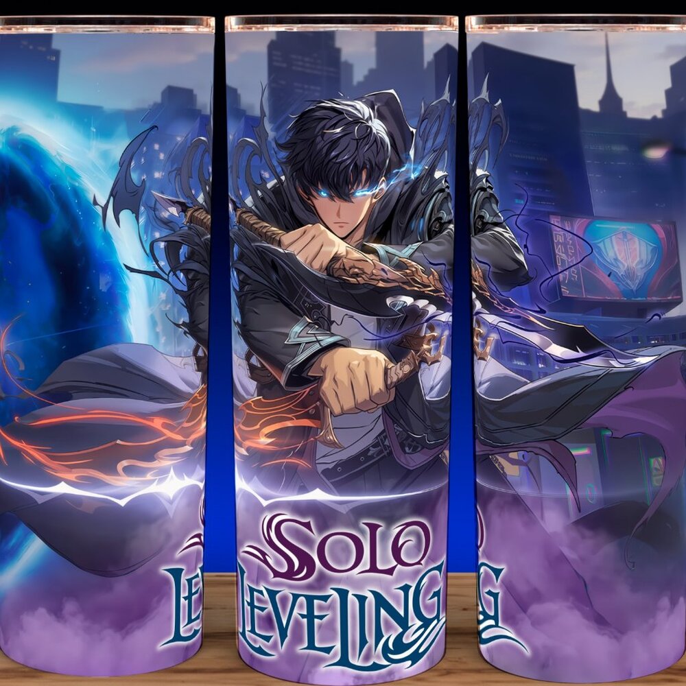 Solo Leveling Anime Sung JinWoo Action Pose Cup Mug Tumbler 20oz